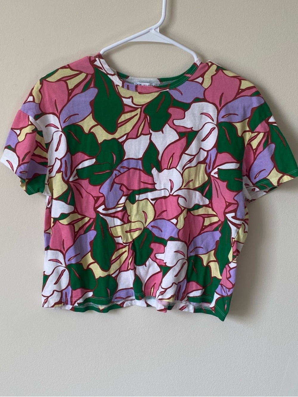 Zara Floral Print Cotton Tee